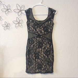 Black Lace Bodycon dress